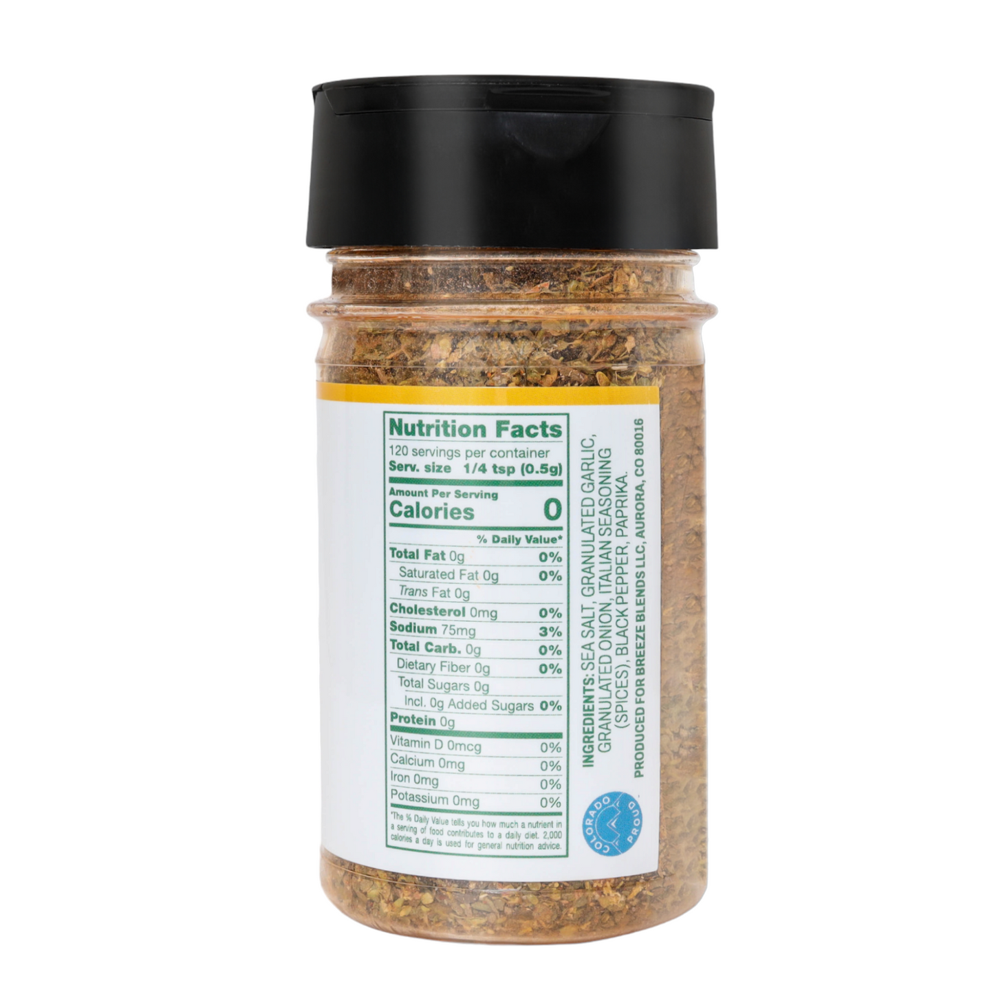 Breeze Blends Italian Blend Ingredients and Nutrition Info