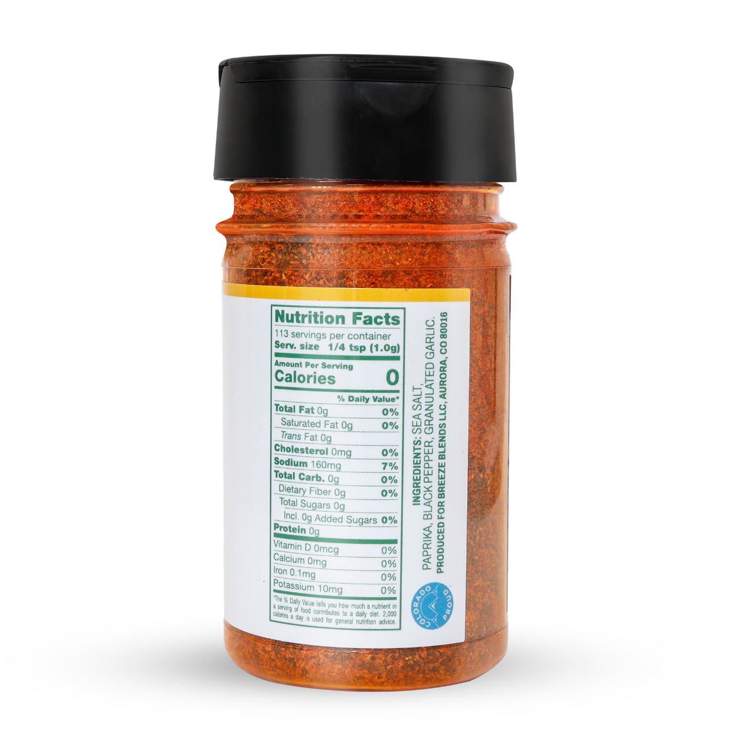 poultry blend seasoning nutrition facts and ingredient list