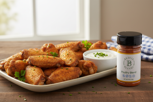 Crispy Baked Chicken Wings Recipe | Breeze Blends Poultry Blend