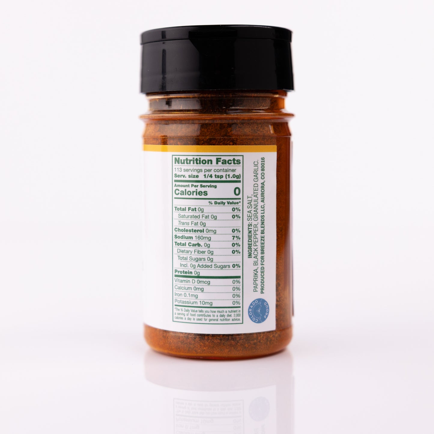 Breeze Blends Poultry blend ingredient list and nutrition facts label on a white background