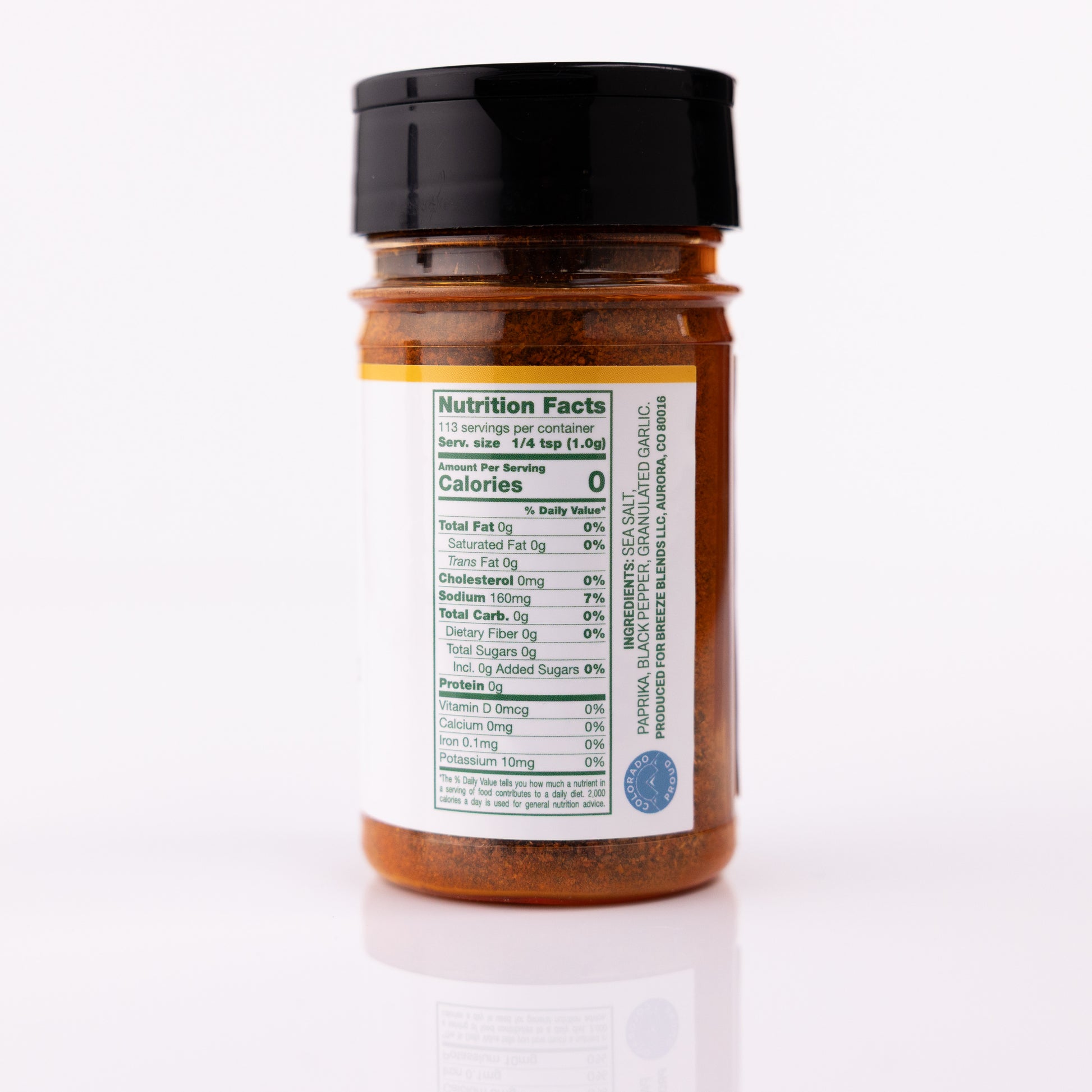 Breeze Blends Poultry blend ingredient list and nutrition facts label on a white background