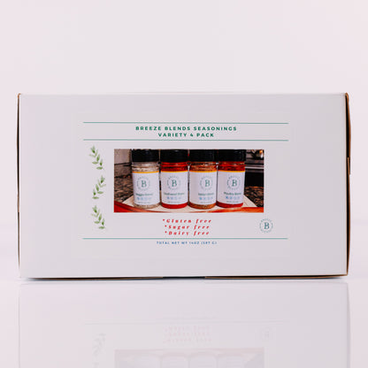 Box of Breeze Blends Seasonings Variety 4 Pack on a white background