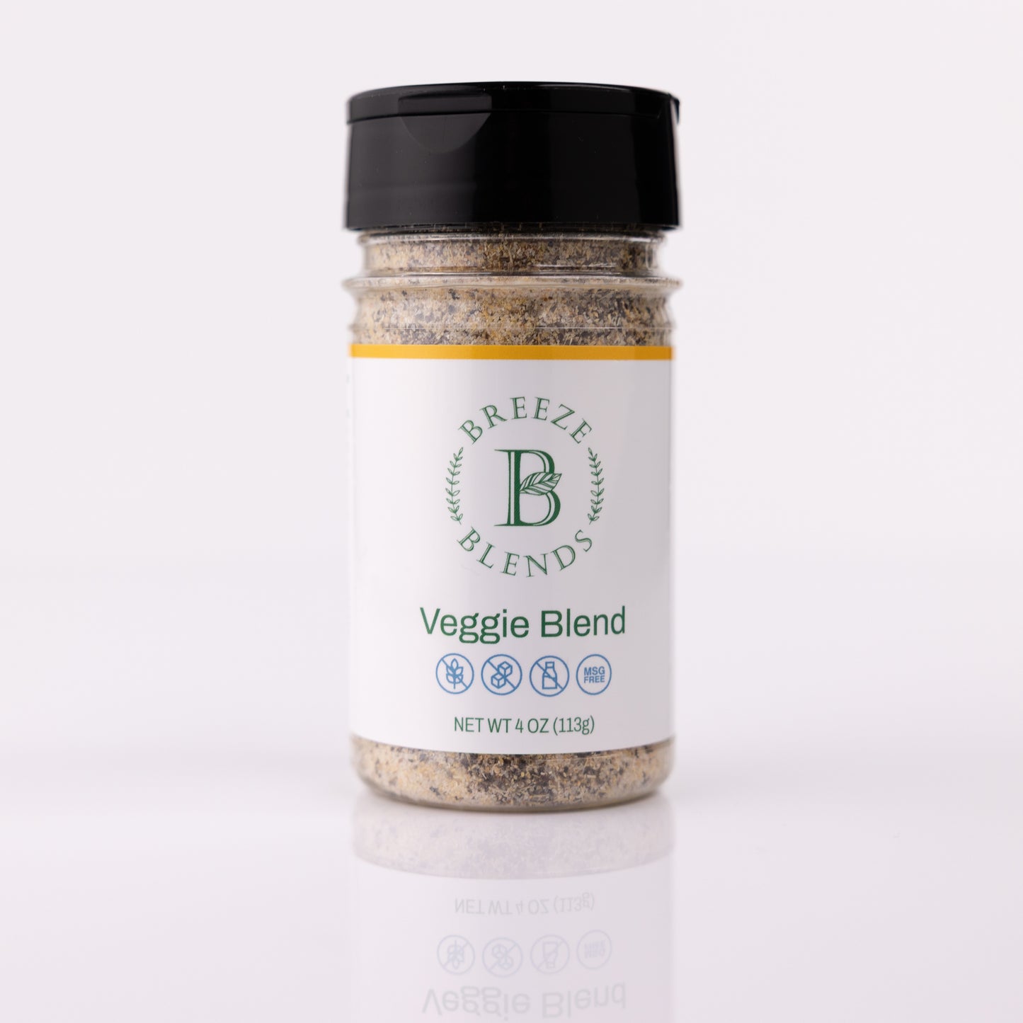 Bottle of Breeze Blends Veggie Blend on a white background