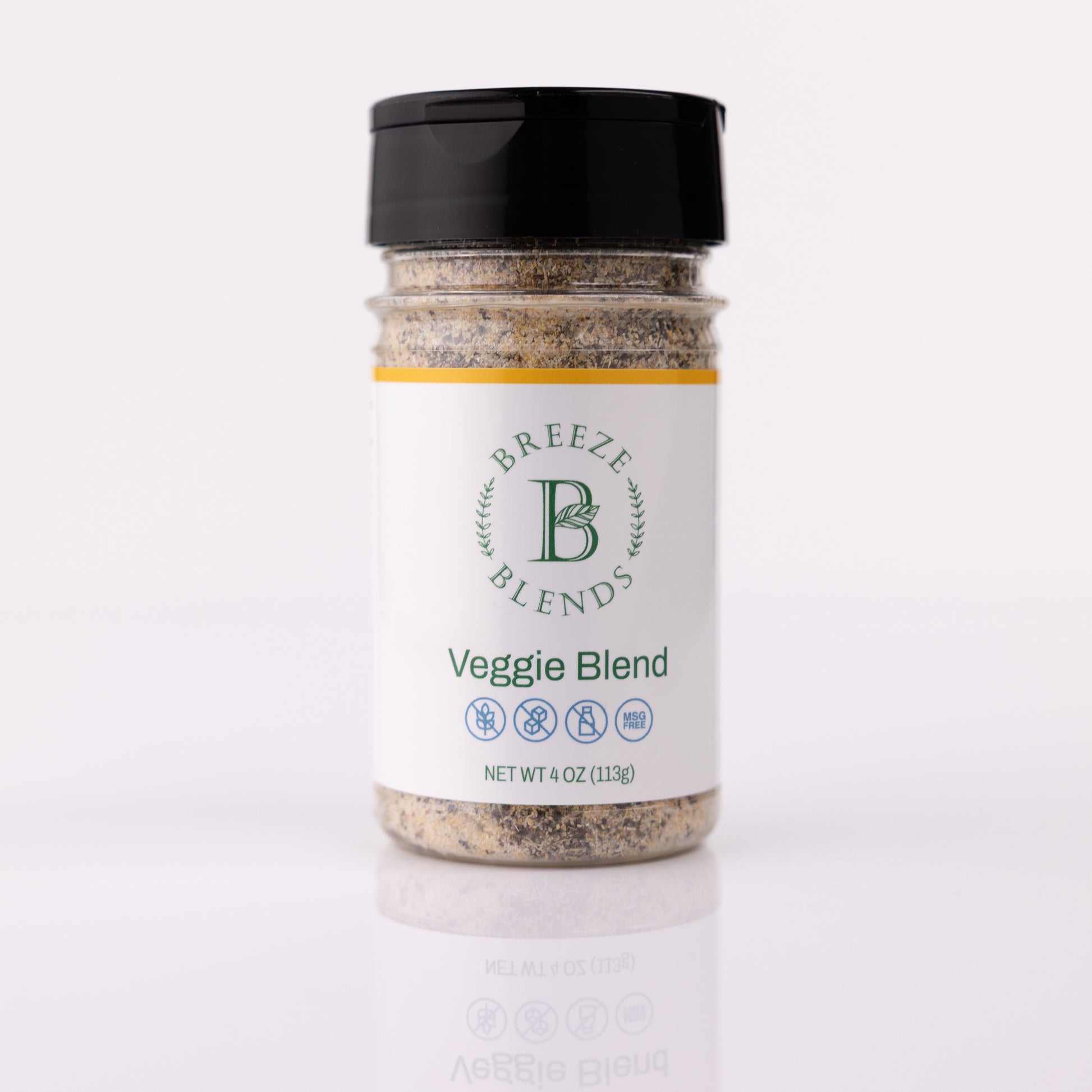 Bottle of Breeze Blends Veggie Blend on a white background