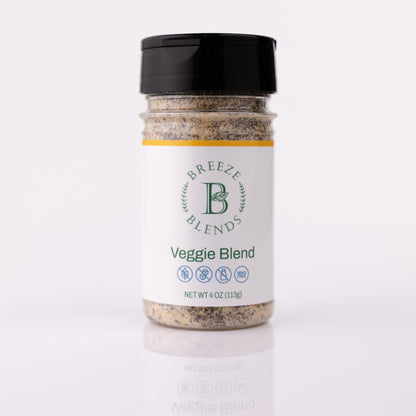 Bottle of Breeze Blends Veggie Blend on a white background