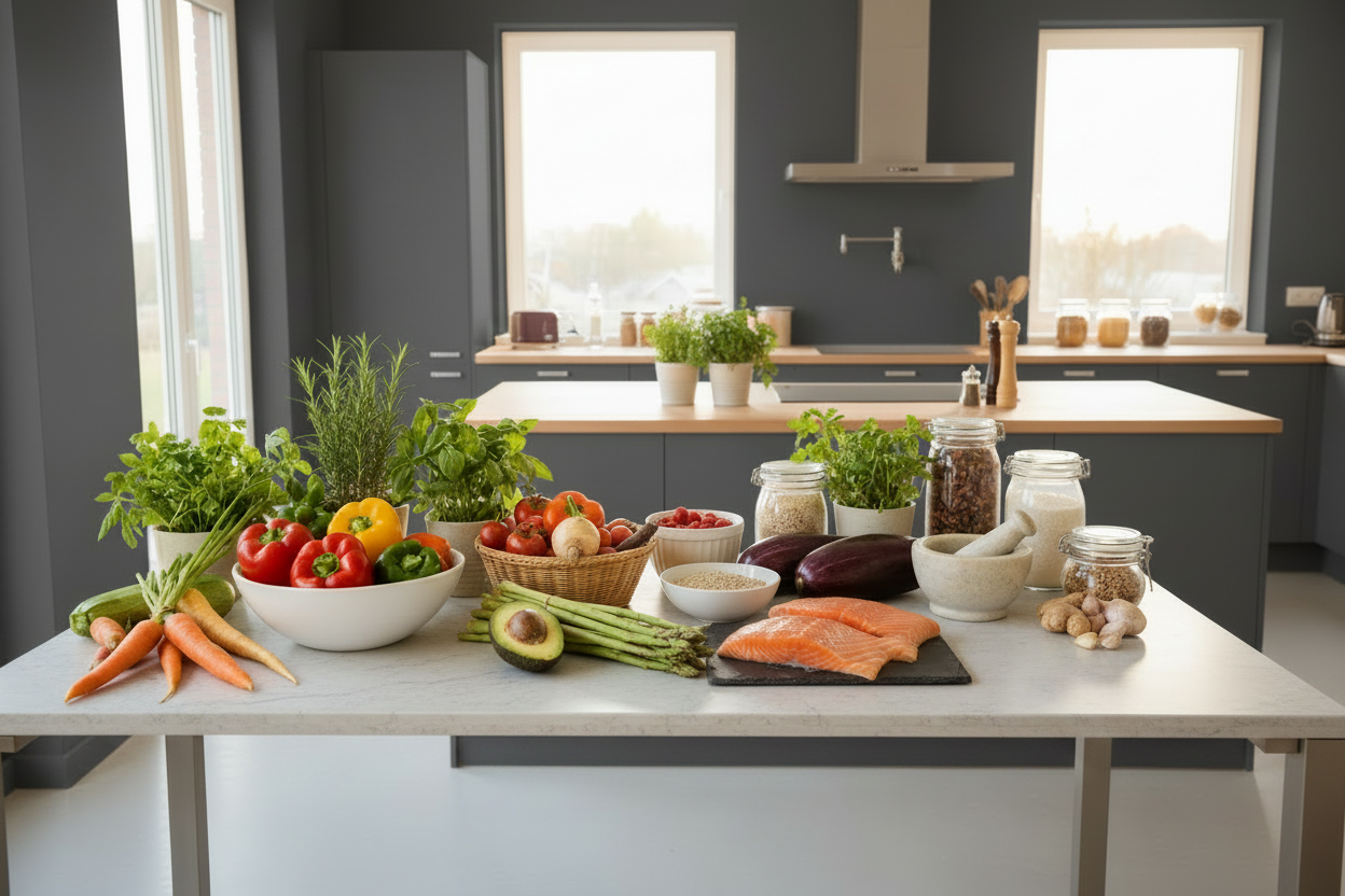 Modern countertop close-up