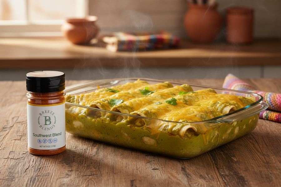 Southwest chicken enchiladas recipe image
